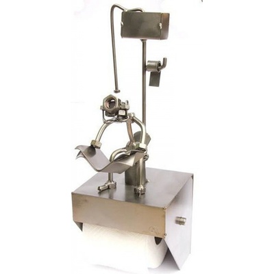 Kovová figurka Držák WC 35 cm