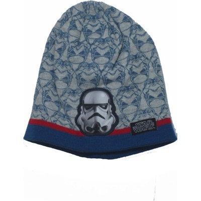 chlapecká zimní čepice Star Wars šedo modrá
