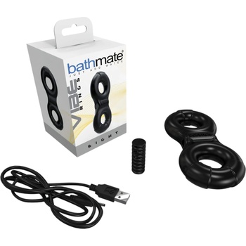 Bathmate Vibe Ring Eight - презареждащ се вибриращ пенис пръстен (черен)