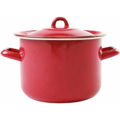 Olymp Hrnec Klasik smaltovaný s poklicí 14 cm 17 l Elegant Bordó