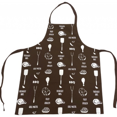 TiaHome Kuchynská zástera bavlnená Grill Master hnedá