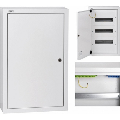 Kanlux Kovová rozvodnice 3x12P Bílá 63A 230V