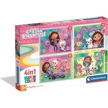 Clementoni - Puzzle 4v1 Gabby's Dollhouse - 1 - 39 piese