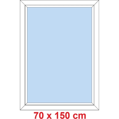 Soft Plastové okno 70x150 cm, FIX neotevíravé, Antracit struktura/bílá