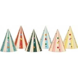 Party Deco Pom-pom hats 16cm 6pcs