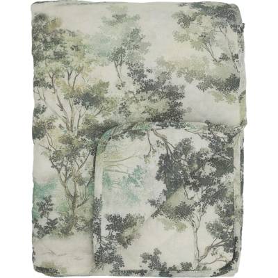 Chic Antique Prešívaný prehoz Aix Flower Cream/Olive 130 × 180 cm