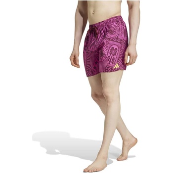 Adidas Бански гащета Adidas X Farm 3 Stripes 5´´ swimming shorts - Pink (Lucid Fuchsia / Shadow Red / Pulse Lime)