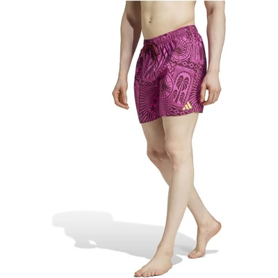 Adidas Бански гащета Adidas X Farm 3 Stripes 5´´ swimming shorts - Pink (Lucid Fuchsia / Shadow Red / Pulse Lime)