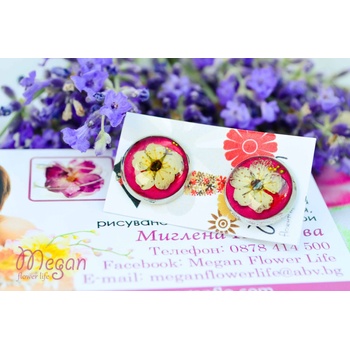 Meganflo Обеци на винт "Бяла върбинка