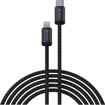 Devia EC645 USB-C - Apple Lightning, 27W, 3A, 1m, černý