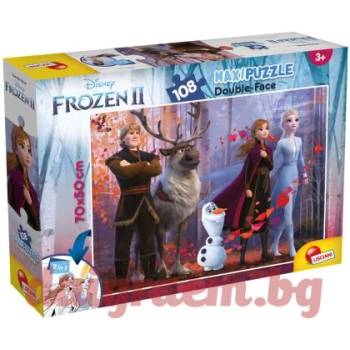 Lisciani Пъзел lisciani 73399 - 108 части - Замръзналото кралство 2, двулицев пъзел (li73399)
