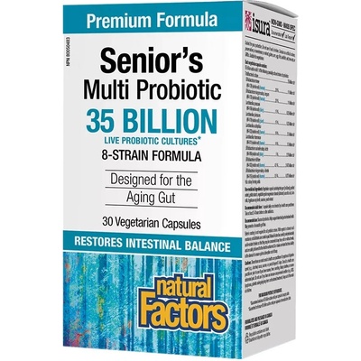 Natural Factors Senior's Multi Probiotic, 30 капсули, Natural Factors
