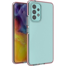 Pouzdro Mezamo Spring Case gelové TPU s barevným rámečkem Samsung Galaxy A73 světle růžové