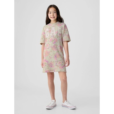 GAP detské šaty s logom oversize béžová