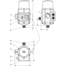Alfapumpy Pumpkontrol PS01 tlakový spínač 303054