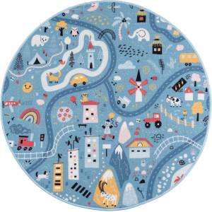 Multidecor Детски килим stella streets 120 см син/град (mu0270)