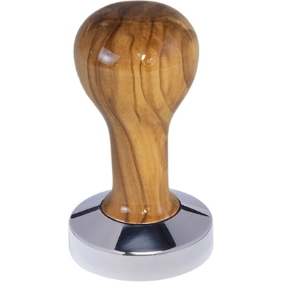 Buna Café Tamper oliva, lak, nerez lesk, plochý 56 mm