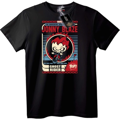 NOONEBRAND Тениска Ghost Rider Johnny Blaze - 2XL, White