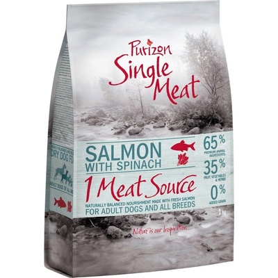 Purizon Single Meat Adult losos a špenát s květy chrpy 1 kg