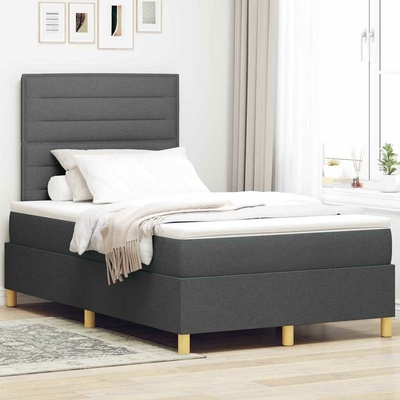 vidaXL s boxspringem s matrací Tmavě šedá textil