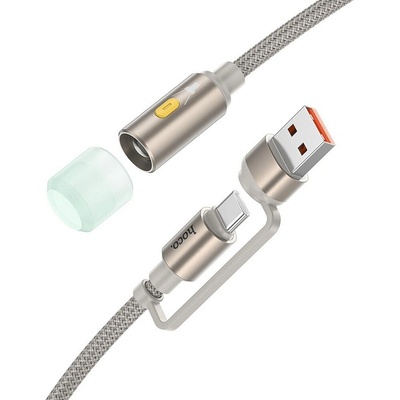 Hoco Ua38C USB A / Type C na LED Světlo zlatý