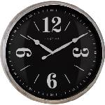 NeXtime Стенен часовник Classic 39 см черно-сребрист (3290ZI)