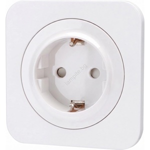 Aigostar - Стенна розетка с рамка SCHUKO 250V/16A бяла (AI2749G)