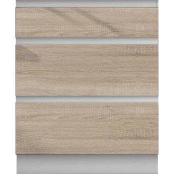 Шкаф долен Line 60 cm с чекмеджета дъб сонома