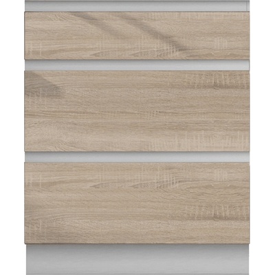 Шкаф долен Line 60 cm с чекмеджета дъб сонома