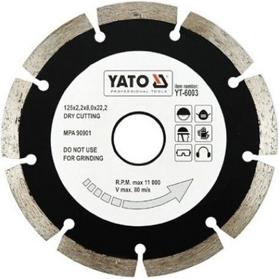 Yato Kotouč diamantový 125 x 22,2 x 2,2 mm
