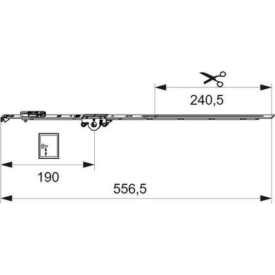 Maco OS-prevodovka DM 15 190 mm 431 - 660 mm