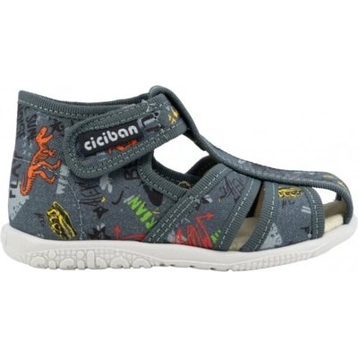 Ciciban detské papuče na suchý zips sivé