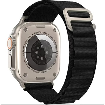 Image 1 of Каишка за смарт часовник BeSmart, Съвместима с Apple Watch 1/2/3/4/5/6/SE/7/8, 42/44/45/49 мм, Найлон, черен