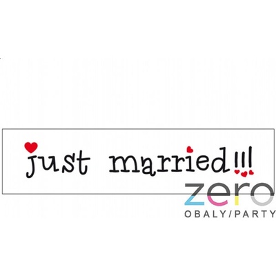 SPZ svatební 'Just Married' - bílá