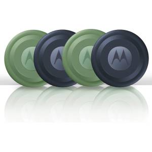 Motorola Moto Tag - Smart Tracker, pack of 4 (Android 9+ compatible, Bluetooth 5.4, IP67 water protection, USB-C, ultra wideband, finder for keys, luggage, etc. ), 2X Jade Green + 2X Starlight Blue - PG38C0638