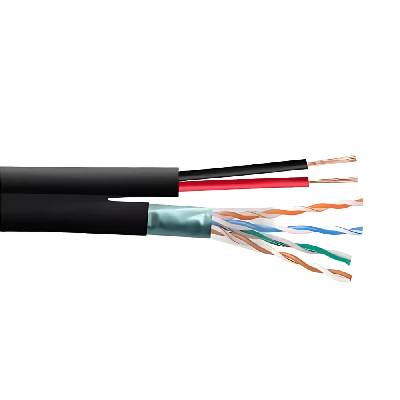 Екском FTP Cat5e 24AWG Cu + 2x1, 00mm CU захранващи проводници (FTP Cat5e 24AWG Cu + 2x1,00mm CU)