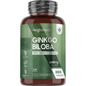 WeightWorld Mозъчна функция и кръвообращение - Гинко билоба 120 mg + Сибирски женшен 24 mg, 365 таблетки (127292 WW)