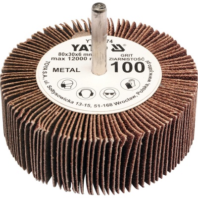 Yato Kotouč lamelový radiální 80 x 30 x 6 mm P60 YT-83372