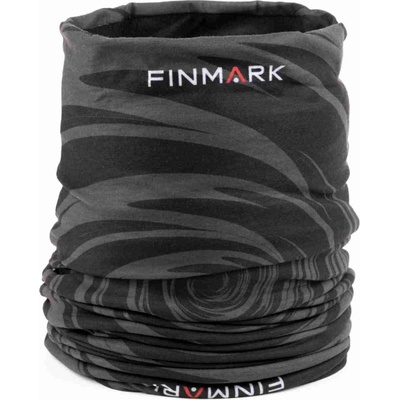 Finmark multifunkční šátek černá šedá bílá
