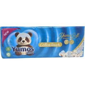  Yumos носни кърпи, 10 броя, Памук