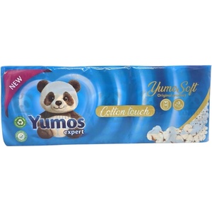  Yumos носни кърпи, 10 броя, Памук