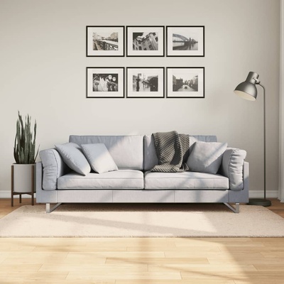 vidaXL Килим HUARTE с къс косъм, мек и миещ се, бежов, 100x200 см (375017)