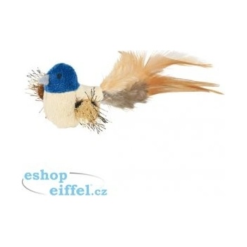 Trixie Plyšový ptáček s peřím a catnipem 8 cm