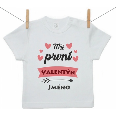 Boodyy Tričko s krátkým rukávem Můj první Valentýn se srdíčkem