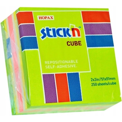 STICKN-HOPAX Samolepiaci bloček mini 51x51mm zelený mix
