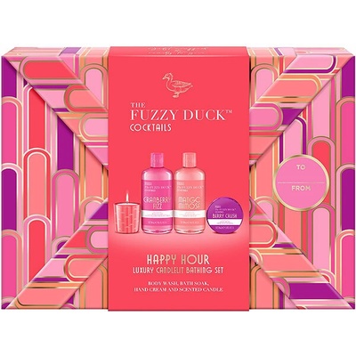 Baylis & Harding The Fuzzy Duck Mango Mimosa pena do kúpeľa 300 ml + sprchový gél 300 ml + krém na ruky 50 ml + vonná sviečka 60 g