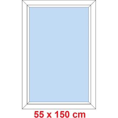 Soft Plastové okno 55x150 cm, FIX neotevíravé, Antracit struktura/bílá