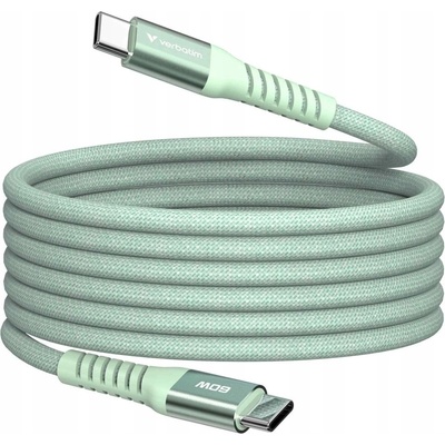 Kabel Verbatim USB-C (samec) - USB-C (samec) 1,2 m, 60 W, PD, zelený