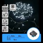 Aigostar - LED външна коледна гирлянда 500xLED/8 режима 4xAA 25, 3 м студено бяла (AI2335)