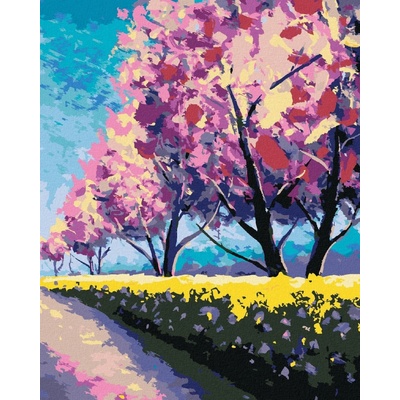 Diamondi Diamantové malování SAKURY VE SLUNNÉM PARKU 40 x 50 cm bez rámu a bez vypnutí plátna – Zboží Mobilmania